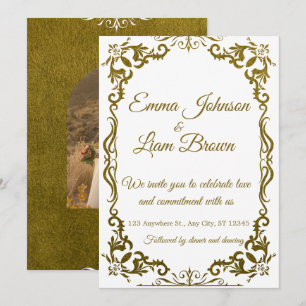 Rustic Green Mexican Wedding Invitation