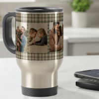 Rustic Green Plaid Family Man 5 Photo