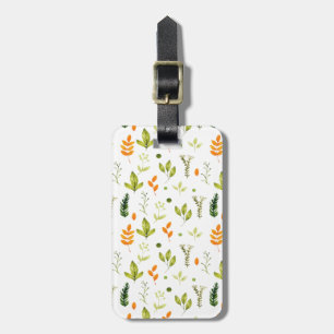 Rustic Green Spring Garden Botanical Foliage Luggage Tag
