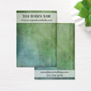 Rustic Green & Teal Earring Holder Display Cards