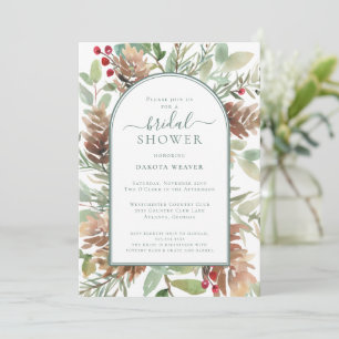 Rustic Greenery Arch Bridal Shower Invitation