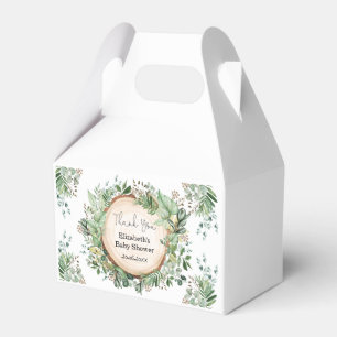 Rustic Greenery Botanical Baby Shower 1st Birthday Favor Box