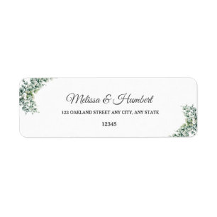 Rustic Greenery Eucalyptus Foliage Return Address