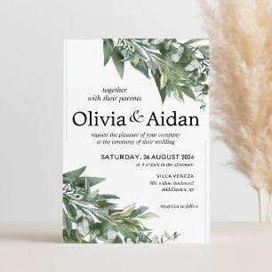 Rustic Greenery Eucalyptus Wedding Invitation