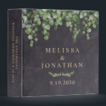 Rustic Greenery Eucalyptus Wedding Photo Album Binder<br><div class="desc">Keep all your wedding memories in this custom modern yet rustic eucalyptus wedding photo album. This greenery wedding photo album features elegant botanical greenery leaves on rustic chalkboard slate and personalized bride and groom names. Visit our eucalyptus wedding collection for wedding invitations, save the dates, and the perfect wedding favors...</div>