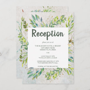 Rustic Greenery Eucalyptus Wedding Reception Enclosure Card