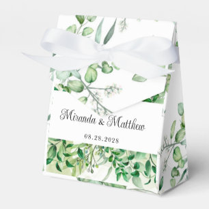 Rustic Greenery Foliage Leaves Wedding Favor Box