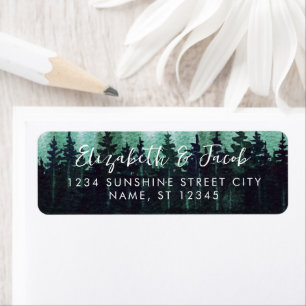 Rustic Greenery Forest Weddings Return Address