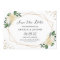 Rustic Greenery Gold Glitters Floral Save the Date