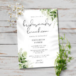 Rustic Greenery Monogram Bridesmaids Luncheon Invi Invitation<br><div class="desc">This elegant botanical greenery leaves bridesmaid's luncheon invitation can be personalized with your information in chic typography with your monogram initials on the reverse. Designed by Thisisnotme©</div>