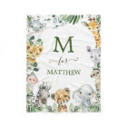 Rustic Greenery Safari Wild Animals Baby Boy