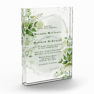 Rustic Greenery Vineyard Keepsake Wedding Invite P Photo Block