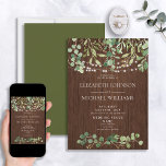 Rustic Greenery Watercolor Eucalyptus Wedding Invitation<br><div class="desc">This beautiful, romantic rustic greenery watercolor eucalyptus photo wedding invitation features a sumptuous greenery drop at the top comprised of a bountiful collection of eucalyptus greenery and natural berries, and backed by glowing string lights. Similar arrangements are placed at the bottom of the design, and elegant modern style invitation text...</div>