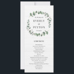 Rustic Greenery Wedding Ceremony Program<br><div class="desc">Simply elegant programs that are perfect for sharing important details of your special day with your guests. Visit our website at berryberrysweet.com for stylish stationery designs and personalized gifts!</div>