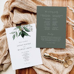 Rustic Greenery Wedding Program<br><div class="desc">This Rustic Greenery Wedding Program from the Ashley Collection features hand-drawn florals in beautiful shades of green. Personalize it with your details easily and quickly. Simply press the 'customize it' button to further re-arrange and format the style and placement of the text.</div>