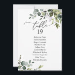 Rustic Greenery Wedding Seating Chart Table Cards<br><div class="desc">Designed to coordinate with our Boho Greenery wedding collection,  this customizable Menu Template features mixed watercolor greenery leaves paired with a classy serif in black. Matching items available.</div>