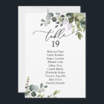 Rustic Greenery Wedding Seating Chart Table Cards<br><div class="desc">Designed to coordinate with our Boho Greenery wedding collection,  this customizable Menu Template features mixed watercolor greenery leaves paired with a classy serif in black. Matching items available.</div>