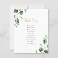 Rustic Greenery Wedding Table Plan Seating Cards