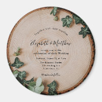 Rustic Greenery & Wood Slice Wedding Celebration