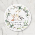 Rustic Greenery Woodland Animals Thank You Favour Tags<br><div class="desc">Personalize this woodland animals favour tags with your own wordings easily and quickly, simply press the customize it button to further re-arrange and format the style and placement of the text.  This whimsical tag features rustic watercolor leafy wreath and adorable woodland animals. Great for many different occasions such as baby...</div>