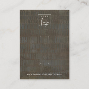 RUSTIC GREY BRONZE LINE HAIR CLIP DISPLAY CARD