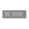 Rustic Grey Burlap Monogram Return Address