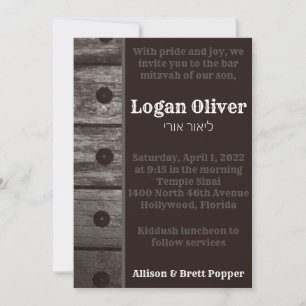 Rustic Grey Fence Invitation