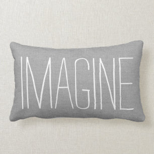 Rustic Grey Imagine Lumbar Pillow