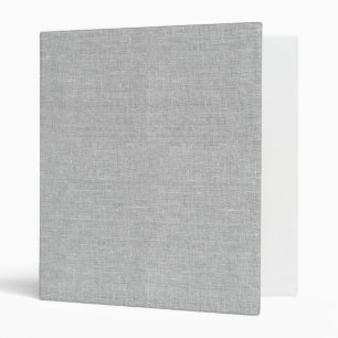 Rustic Grey Linen Printed 3 Ring Binder