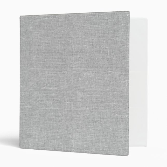 Rustic Grey Linen Printed 3 Ring Binder (Front/Inside)