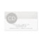 Rustic Grey Stripes Circle Monogram Business Card