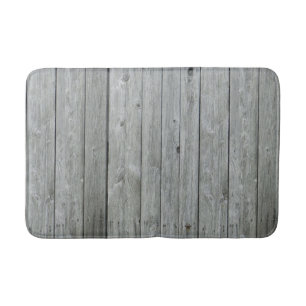 Rustic Grey Weathered Wood Bath Mat