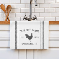 Rustic Grey & White Personalized Farm Name & Town