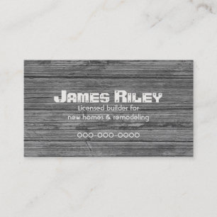rustic grey wood grain background business card