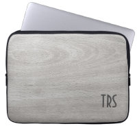 Rustic Grey Wood Grain Monogram