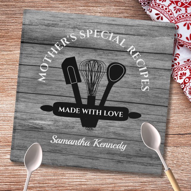 Rustic Grey Wood Mom's Special Recipe Cookbook 2” Binder (Rustic Gray Wood Mom's Special Recipe Cookbook 2” 3 Ring Binder)