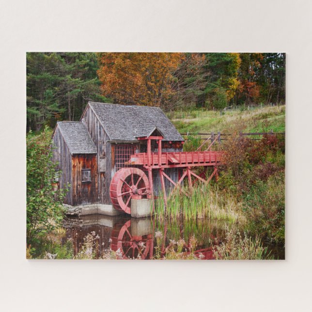 Rustic Grist Mill in Guildhall Vermont Jigsaw Puzzle (Horizontal)
