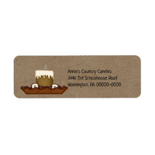 Rustic Grubby Primitive Candle Return Address