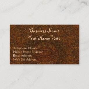 Rustic Grunge Brown Textured-effect Business Cards
