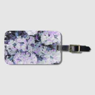 *~* Rustic Grunge Rhododendron Flowers White Blush Luggage Tag