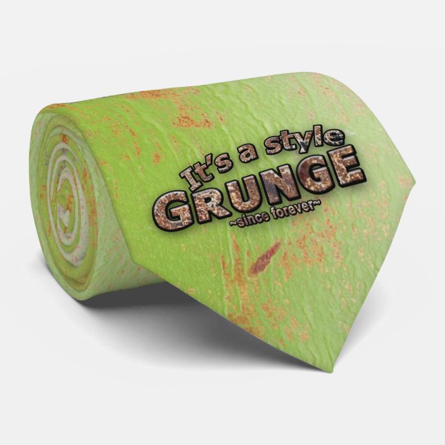 Rustic Grunge Rusty Letters Background Tie (Rolled)