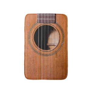 Rustic guitar bath mat
