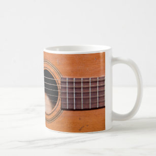 Rustic guitar coffee mug