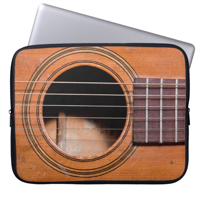 Rustic guitar laptop sleeve (Front)