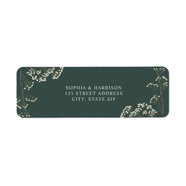 Rustic Gypsophila Emerald Green Wedding (Front)