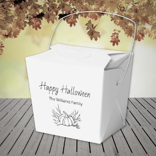 Rustic Halloween Simple Pumpkin Fall Party Favor Box