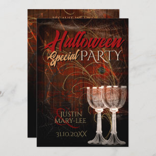 Rustic Halloween Vintage Charm Party Invitation