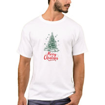 Rustic Hand-Drawn Christmas Tree Vintage