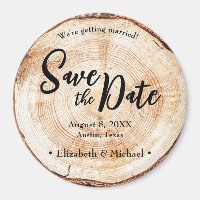 Rustic Handlettering Wedding Save the date Wood