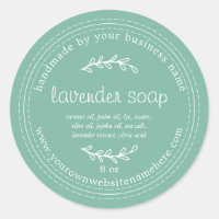 Rustic Handmade Lavender Soap Dusty Jade Green